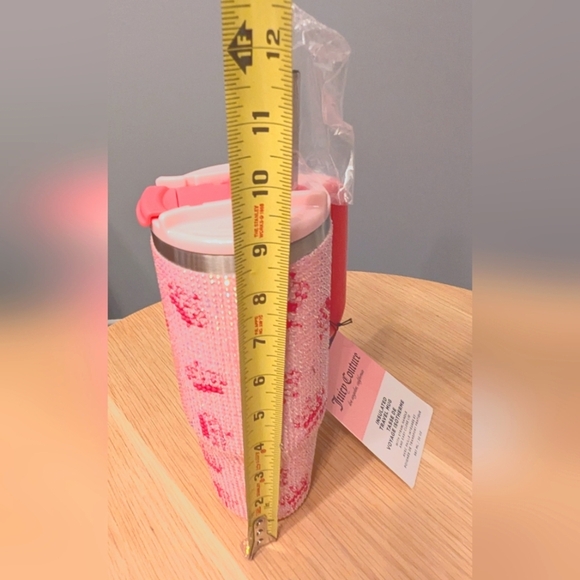 NWT Juicy Couture Glam Sparkly Rhinestone Insulated Hot/Cold Travel Mug/Tumbler - Picture 12 of 13